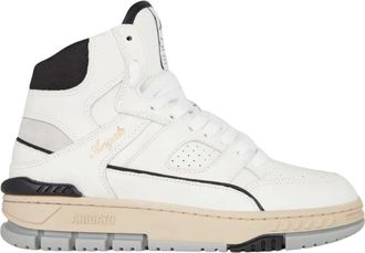 Axel Arigato Witte/Zwarte Area Hi Sneakers - Dames - Sneakers - Wit - 37 EU - Leer - Schoenen
