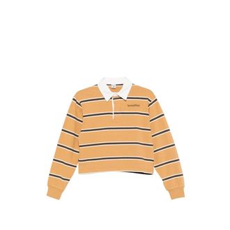 Sporty & Rich Striped-patterm Polo Top