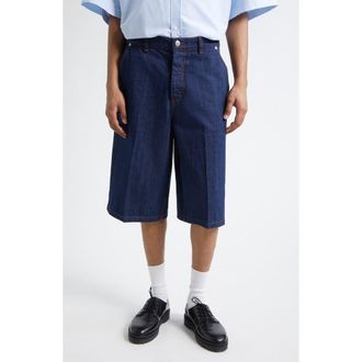 Ami Loose Fit Denim Bermuda Shorts in Indigo at Nordstrom, Size 36