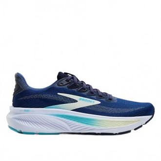 Brooks Womens Ghost 17 Running Shoes In Navy/green/turquoise
