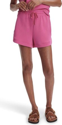 Varley Ollie High Waist Sweat Shorts in Ibis Rose at Nordstrom, Size X-Large