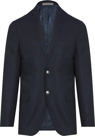 Corneliani single-breasted blazer - men - Fabric/Fabric - 52 - Blue