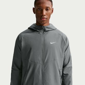 Nike Mens Miler Repel Running Jacket in Grey | DD4746-084