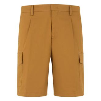 K-Way K-Way, Casual Shorts, male, Yellow, Size: 2XL Serje Twill Tech Cargo Shorts