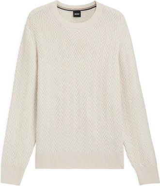 HUGO BOSS Hombre, Jerseys, Blanco, Talla: S