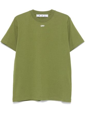 Off-white Arrows-print T-shirt - men - Cotton - S - Green