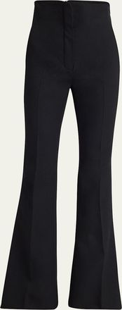 【送料&関税込】Alexander McQueen Palazzo Pants Alexander McQueen Black Wool Pleated Palazzo Pants S
