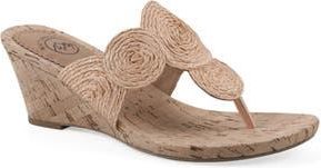 White Mountain Affogato Wedge Sandal in Apricot Nector/Smooth at Nordstrom Rack, Size 9.5