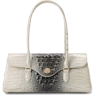 Brahmin Dayan Croc Embossed Leather Satchel in Everlasting Ombre Melbourne at Nordstrom