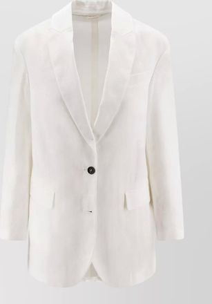 Brunello Cucinelli cotton blazer single breasted button cuffs