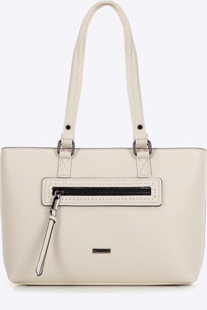 Wittchen Dames handtas van eco-leer, erwtenkleurig, cr&egrave;me