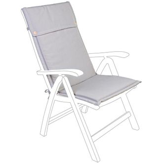 BIZZOTTO Cuscino per sedia a sdraio Alto con schienale alto idrorepellente per interno ed esterno -Tortora / Kit da 2 Pezzi / Poliestere