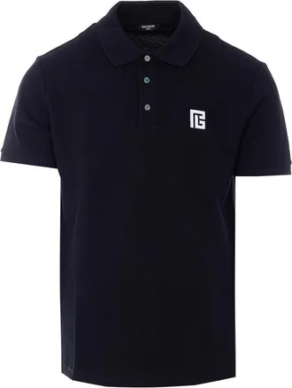 Balmain Embroidered Pb Logo Polo
