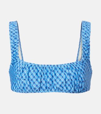 Montce Swim Zoe plaid bikini top
