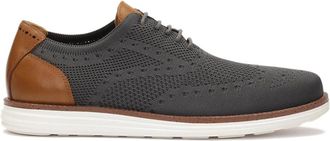 Kazar Grijze stoffen halfschoenen - Heren - Veterschoenen - Grijs - 46 EU - Schoenen