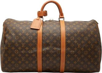 Louis Vuitton Brown Pvc Leather Boston Bag (Pre-Owned)