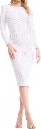 Dress The Population Emery Sequin Placement Dress In White