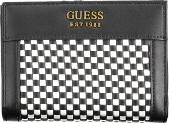 Guess Elegante Zwarte Portemonnee met Contrastdetails - Dames - Portefeuilles - Zwart - ONE Size - Accessoires