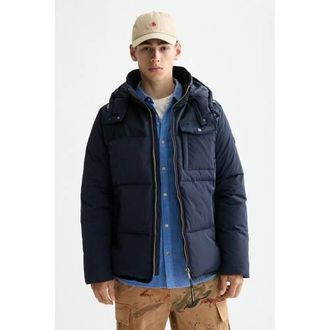 Scotch & Soda gewatteerde jas donkerblauw