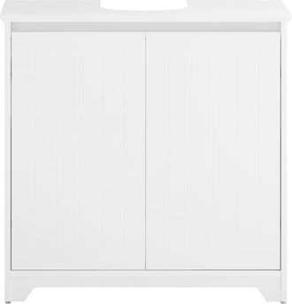 SoBuy Mueble para debajo del lavabo con 2 puertas madera blanco