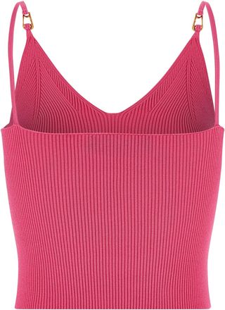 Versace Womens Fuchsia Viscose Sleeveles T-Shirt