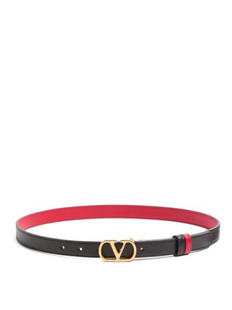 Valentino Garavani Vlogo Signature Leather Belt