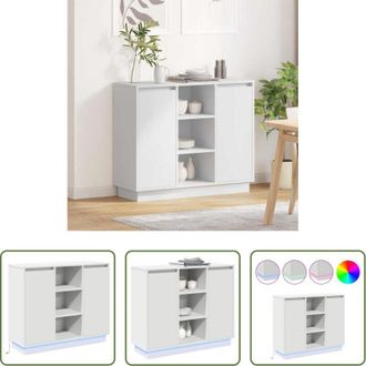 vidaXL vidaXL Credenza moderna - Madia LED Bianco 90 x 32 x 75 cm Legno multistrato