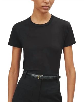 Nili Lotan Mariela Crewneck Tee In Black