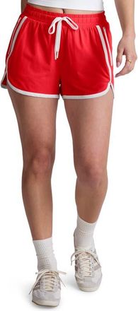 Beyond Yoga Tie Waist Course Shorts in Chilli Red at Nordstrom, Size X-Large