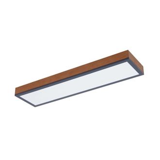 Lindby L&aacute;mpara de techo LED de Madera Marr&oacute;n