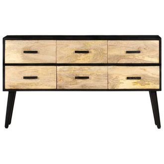Berkfield Home Sideboard 110x33x64 cm Solid Mango Wood in Brown | Size: 110 x 33 x 64 cm