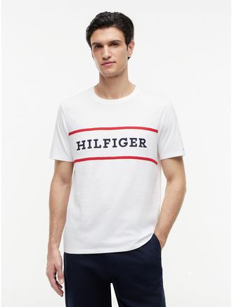 Tommy Hilfiger Mens Hilfiger Logo T-Shirt - White - XXXL