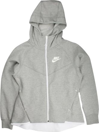 Nike Womens Nike NSW Tech Fleece F/Z Windrunner Grey/White Hoodie 930759-063