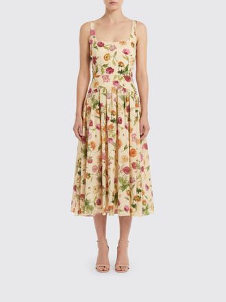 Carolina Herrera Printed Stretch Cotton Midi Dress