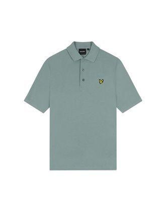 Lyle & Scott Mens Lyle & Scott Slate Blue Plain Polo Shirt - Tan - Size: 40