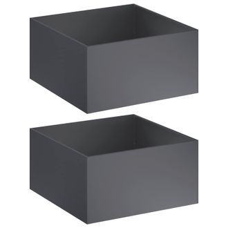vidaXL Macetero De Jard&iacute;n 2 Uds. Gris Antracita 100 X 100 X 40 Cm Vidaxl
