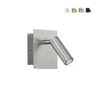 Luce-Ambiente-Design Aplique De Pared De Metal Con Luz Led Orientable Dickens - Silver