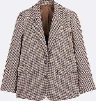 La Redoute Collections Geruit blazerjasje, rechte snit