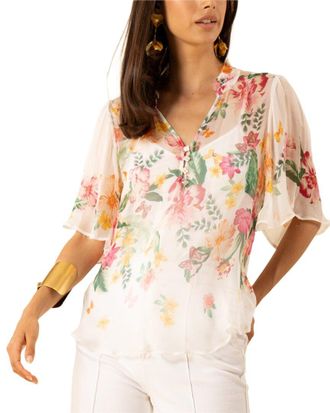 Hale Bob Hale Bob Noemi Short Sleeve Silk Top