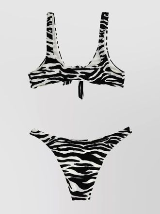 The Attico estate meravigliosa animal-print triangle bikini