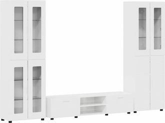 vidaXL Conjunto De Mueble De Tv Brillante Madera De Ingenier&iacute;a Vidaxl