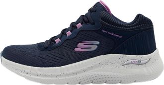 Skechers Womens Arch Fit 2.0 Rainy Days Casual Shoes, Navy Mesh/Purple Trim, 7 UK