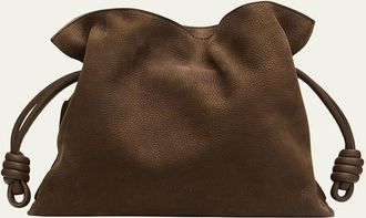 Loewe Flamenco Clutch Bag in Nubuck Leather