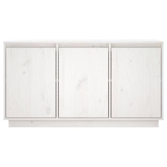 Berkfield Home Sideboard White 111x34x60 cm Solid Wood Pine | Size: 111 x 34 x 60 cm