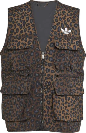 adidas leopard-print gilet - men - Recycled Polyester - M - Brown