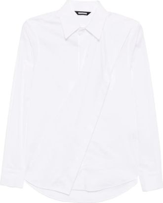 Moohong Camicia con design attorcigliato - Bianco