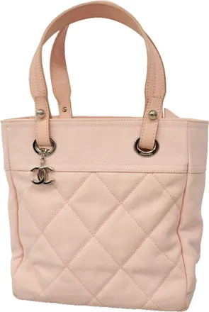Chanel Pink Canvas Tote Bag (Pre-Owned)