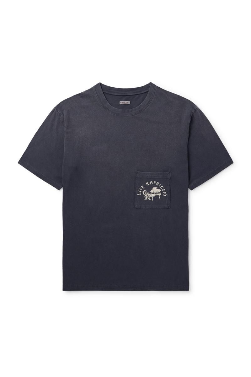 KAPITAL Navyストライプ フリルTシャツ KAPITAL Navyストライプ フリルTシャツ