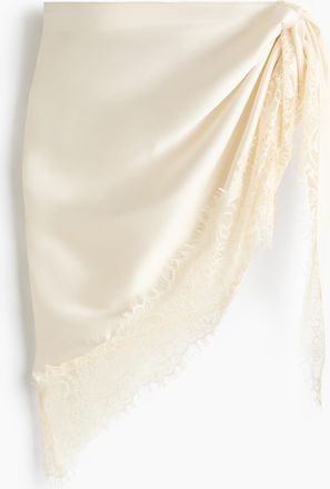 H&M Dreieckstuch mit Spitzenborten - White