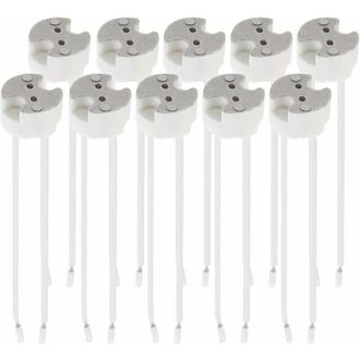 OEM Confezione Da 10 Portalampade Gu5.3 - Attacco Gu5.3 O Mr16 - Supporto Con Cavo 12v - Per Lampadine A Led, Alogene E Faretti -crezuo